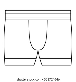 Boxer brief underwear icon. Outline illustration of boxer brief underwear vector icon for web