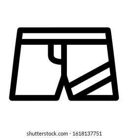 boxer briefs icon isolated sign symbol vector illustration - high quality black style vector icons
