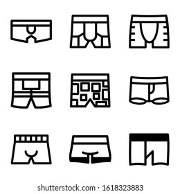 boxer briefs icon isolated sign symbol vector illustration - Collection of high quality black style vector icons
