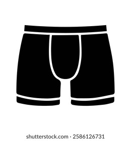 Boxer Briefs Icon. Men's Underwear Vector Illustration. underpants.