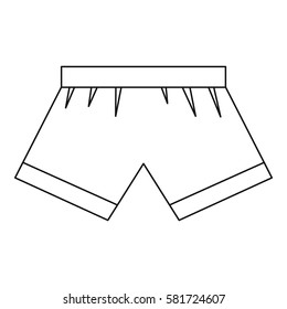 Boxer briefs icon. Outline illustration of boxer briefs vector icon for web