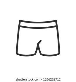 boxer briefs. linear icon. Line with editable stroke