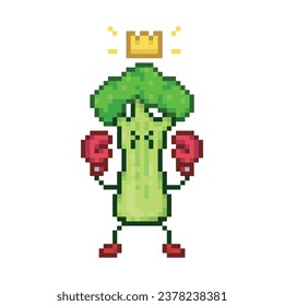 Boxer broccoli, pixel art food