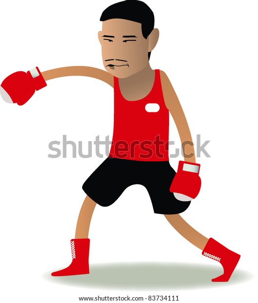 Boxer Cartoon Red Corner Set Stock Vector (Royalty Free) 83734111 ...