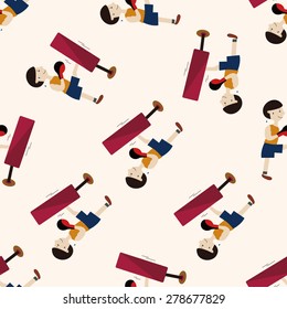 boxer , cartoon seamless pattern background
