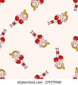 boxer , cartoon seamless pattern background