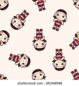 boxer , cartoon seamless pattern background