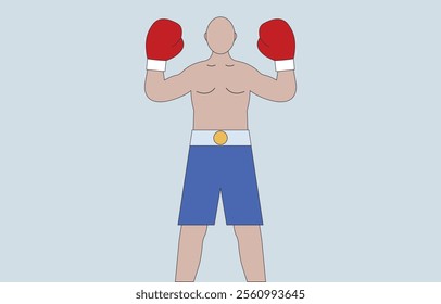 a boxer cartoon vector art on a white background
