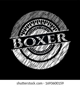 Boxer con textura de pizarra. Ilustración vectorial. Detallado.
