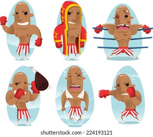 Boxer champion cartoon character