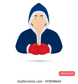 Boxer color flat icon for web and mobile design