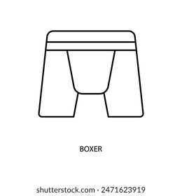 boxer concept line icon. Simple element illustration. boxer concept outline symbol design.