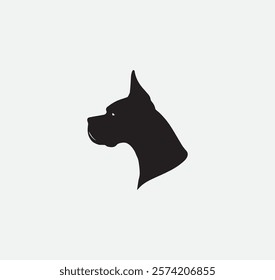 Boxer Dog animals with a black outline on it vector graphic
