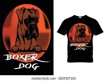 Boxer Dog Awesome T-shirt Design