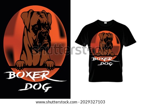 Boxer Dog Awesome T-shirt Design
