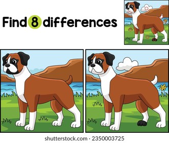 Boxer Dog Find The Differences 