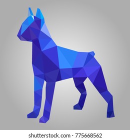 Boxer Dog Pet Low Polygon