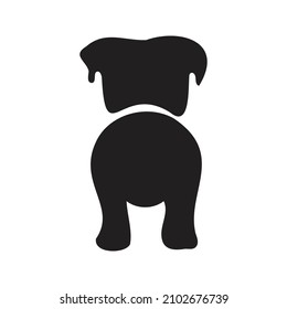 Boxer dog species silhouette vector illustration design eps.10