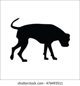 boxer dog vector silhouette