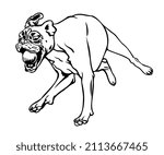 Boxer dog - vector for t-shirt, logo and template badges