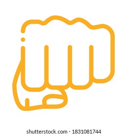 Boxer Fist Punch Icon Vector. Outline Boxer Fist Punch Sign. Isolated Contour Symbol Illustration