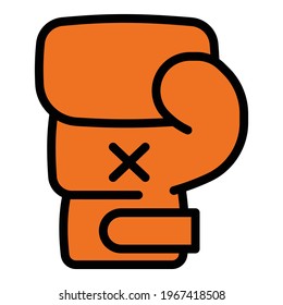 Boxer glove icon. Outline Boxer glove vector icon for web design isolated on white background