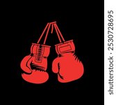 boxer glove logo design vector 