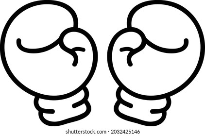 Dibujo vectorial de los guantes de caja