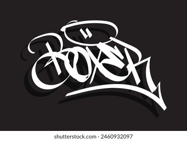 BOXER graffiti tag style design