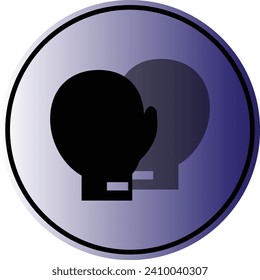 Boxer hand glaves unique icon design