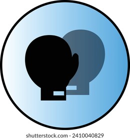 Boxer hand gloves unique icon design