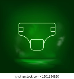 Boxer, hosiery green neon icon - Vector
