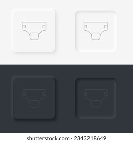 Boxer, hosiery, neumorphic style button