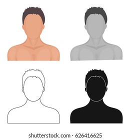 Boxer icon in cartoon style isolated on white background. Boxing symbol stock vector illustration.
