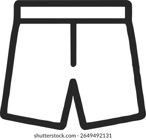 Boxer icon illustration outline stroke minimalist black line	