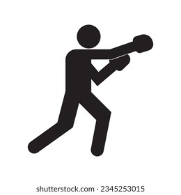 Boxer icon. Olympic athlete icon.
