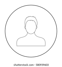 Boxer icon in outline style isolated on white background. Boxing symbol stock vector illustration.