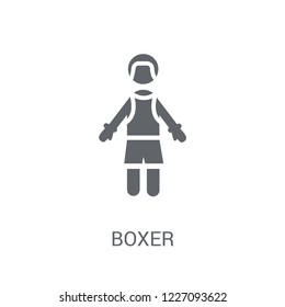 Boxer icon. Trendy Boxer logo concept on white background from Professions collection. Suitable for use on web apps, mobile apps and print media.