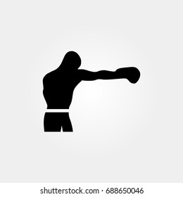 boxer icon. vector sign symbol on white background
