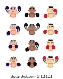 Boxer icons set