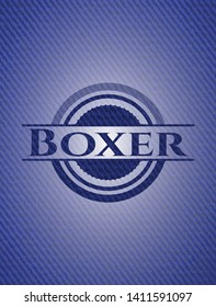 Boxer with jean texture. Vector Illustration. Detailed.