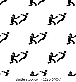 boxer knockdown icon. Element of Fight icons for mobile concept and web apps. Pattern repeat seamless boxer knockdown icon can be used for web and mobile apps on white background
