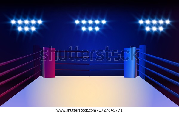 Boxer Knocking Out Boxing Ring Arena Stock Vector (Royalty Free ...