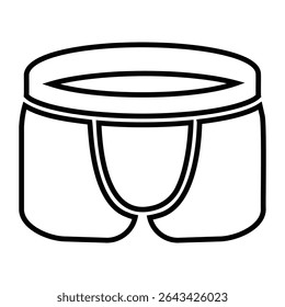 design de ícone de linha de boxer. ilustração vetorial de símbolo de contorno preto fino boxer. ícone de traçado editável em plano de fundo transparente.