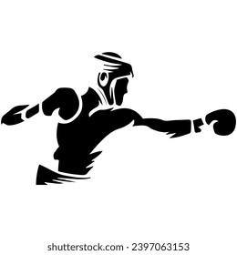 boxer logo design vector file