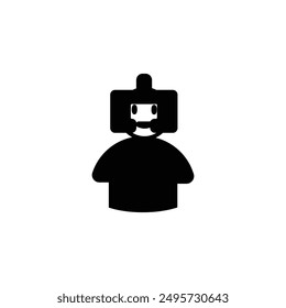boxer man vector type icon