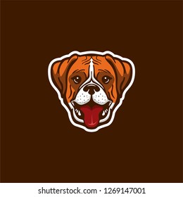 Boxer Mascot Logo Illustration