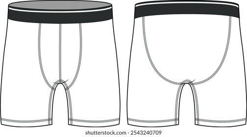 Boxer Pant Plano Esboço Ilustração