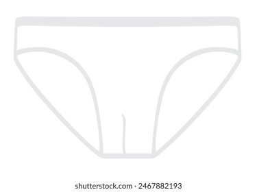 Boxer panties outline. vector illustration