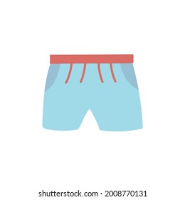 Boxer-Hosen-Symbol auf Farbsymbol einzeln auf weißem Hintergrund 